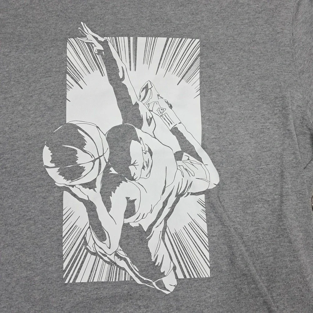 Jordan Mens Gray‎ Graphic Basketball Jumpman T-Shirt Size M RN56323